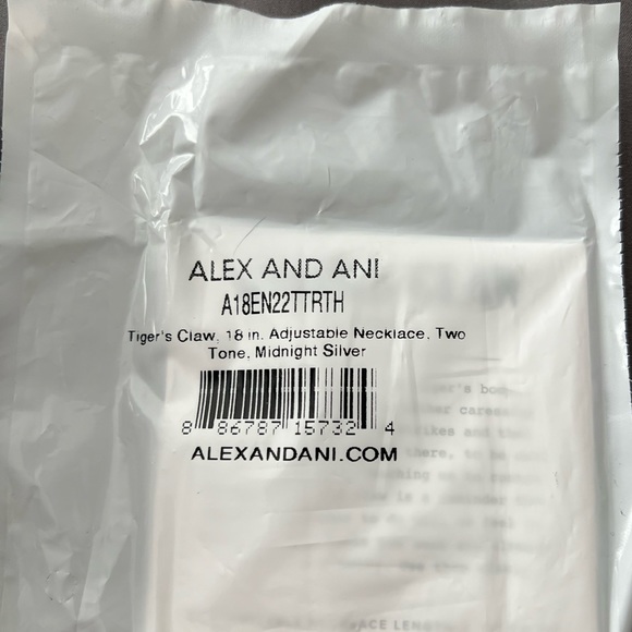 Alex and ani Tigers Claw 18” adjustable necklace in midnight silver - Picture 3 of 3